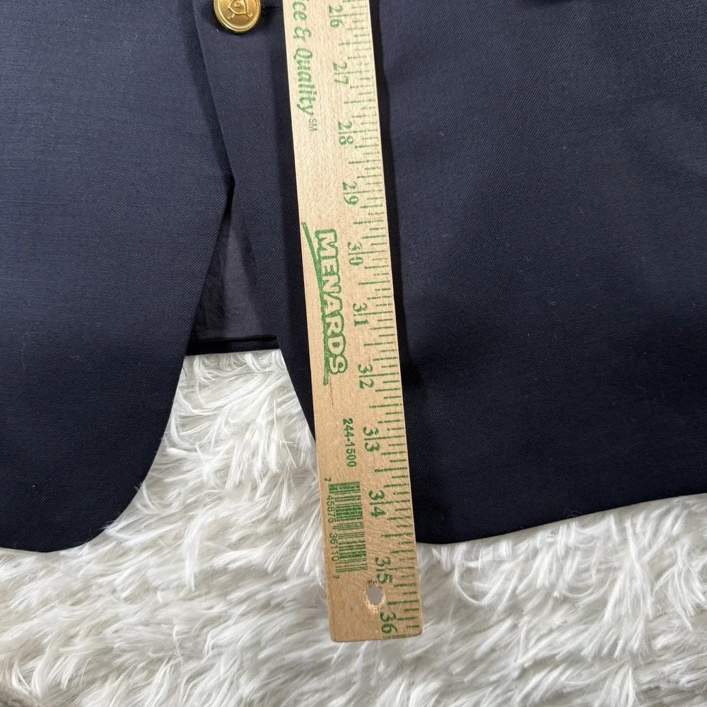 Lauren Ralph Lauren Blazer Mens 48R Navy Wool Designer Gold Buttons Sport Coat